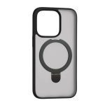 Forro Iphone 15 Pro Max Con Aro Magnético Giratorio Negro