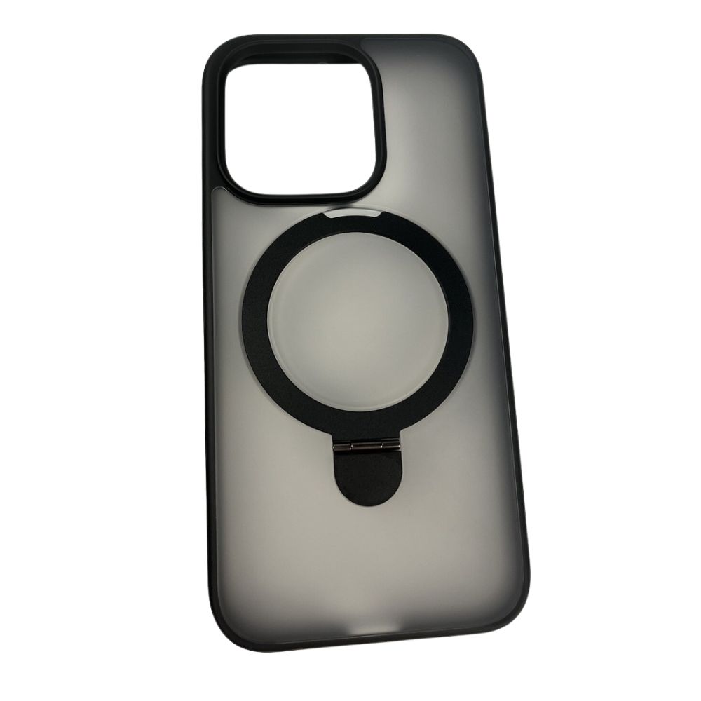 Forro Iphone 16 Pro Max Con Aro Magnético Giratorio Negro.} - Image 2