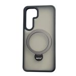 Forro Samsung S25 Plus Con Aro Magnético Giratorio Negro