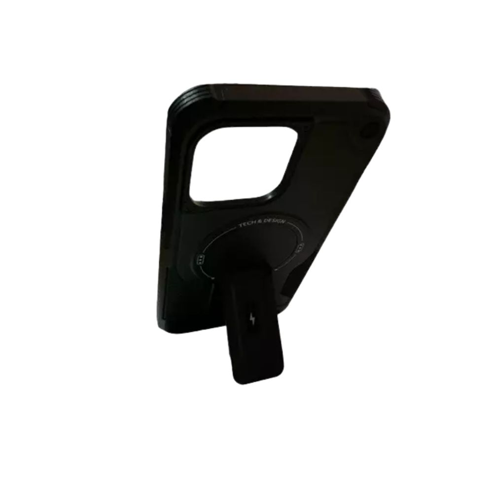 Forro Iphone 12 Pro Max Resistente Con Magsafe Y Soporte Negro - Image 3