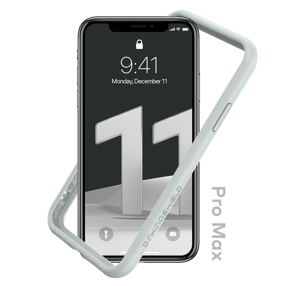 Forro Bumper Iphone 11 Pro Max Rhinoshield Crashguard Certificado De Caida  A 11 Pies Platinum Gray - alta señal