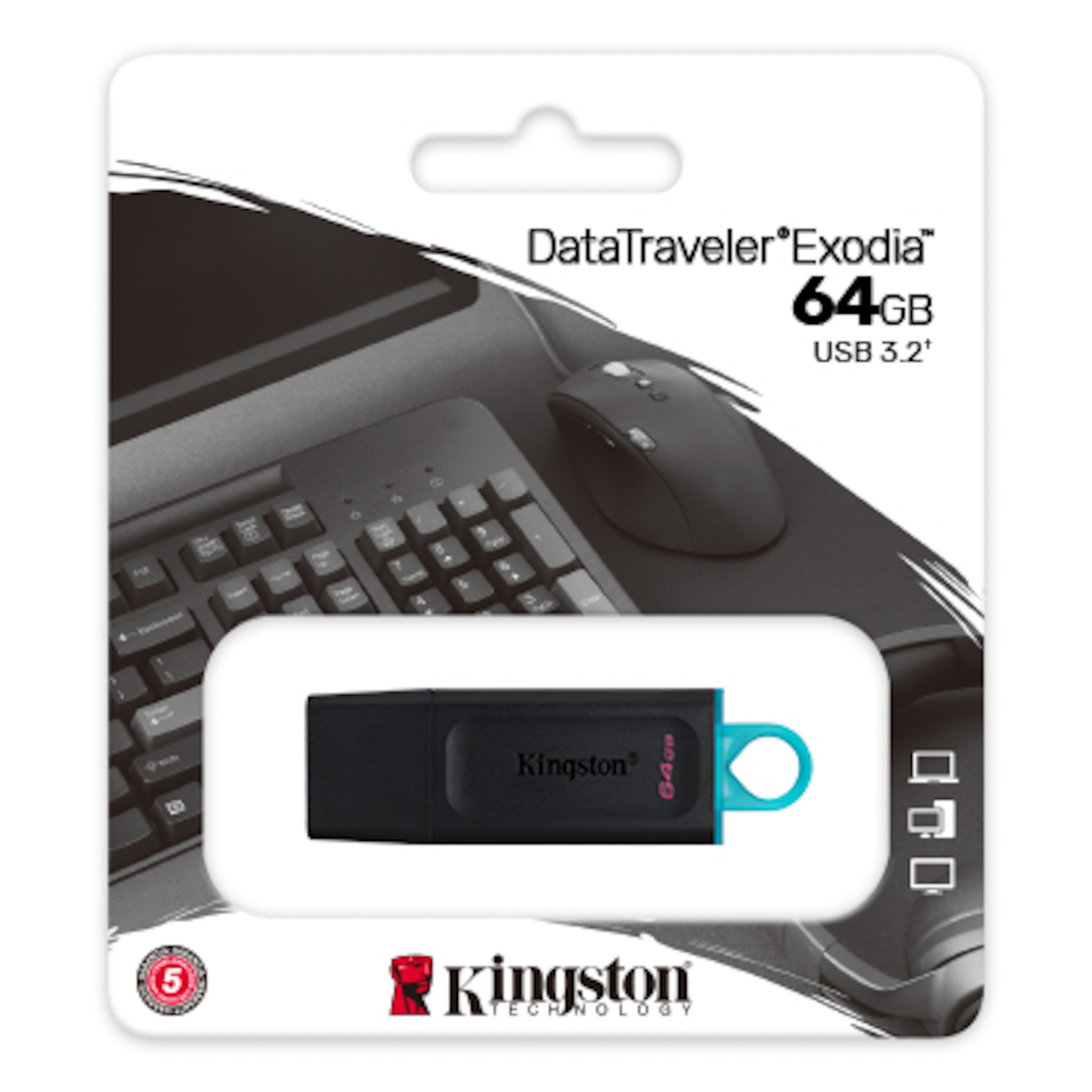 MEMORIA FLASH USB 64GB 3.0 EXODIA