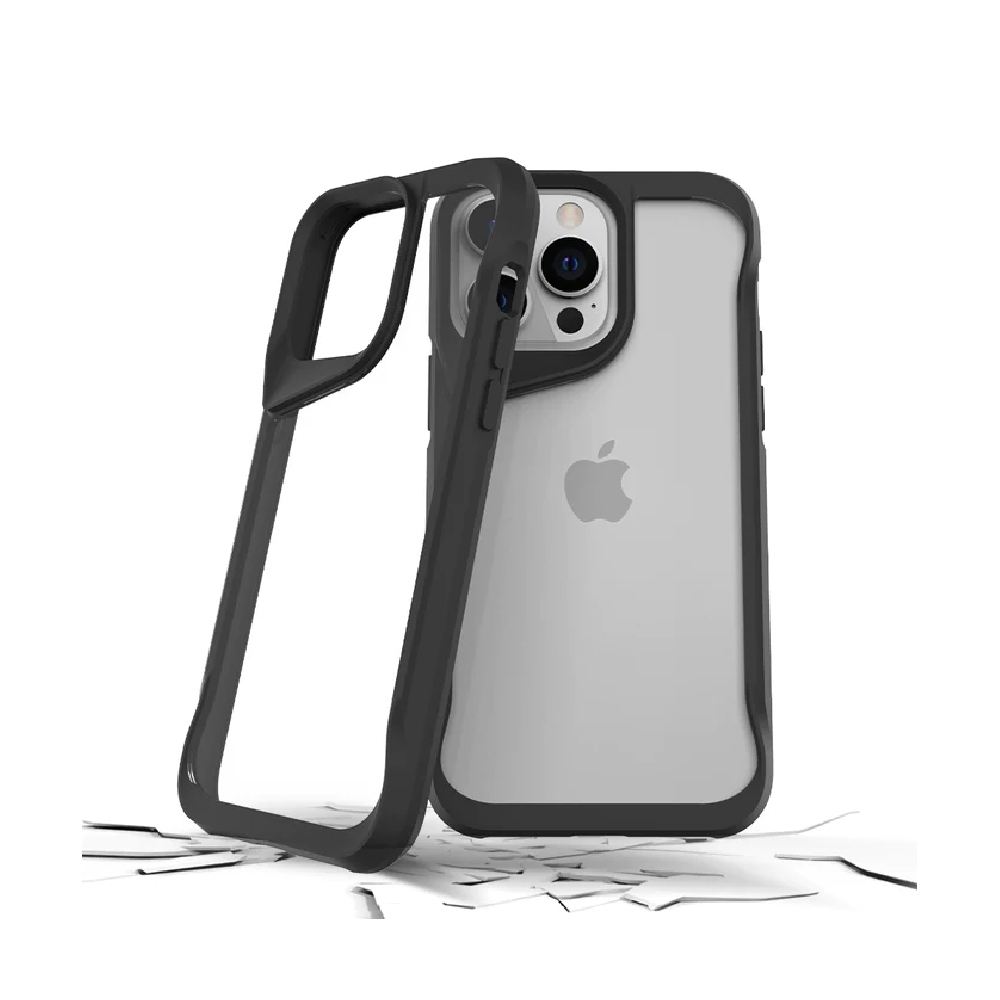 Funda transparente para iPhone 14 Pro Max de 6,7 antiarañazos [PC+TPU]  para mujeres y hombres compatible con iPhone 14 Pro Max, degradado negro y