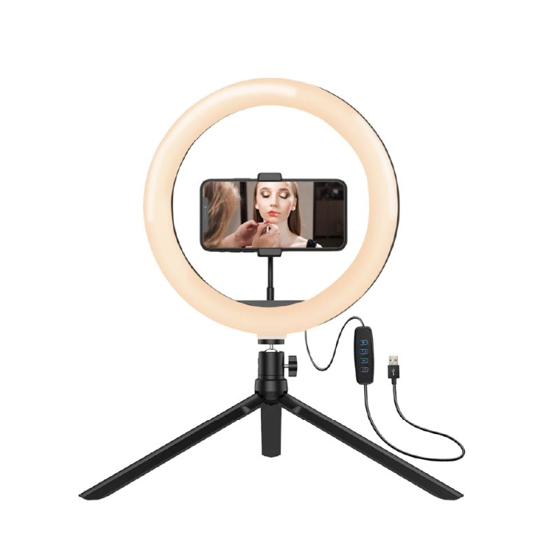 Tripode Con Aro De Luz Argom 9315 8 Pulgadas Arg-Lp-9315bk