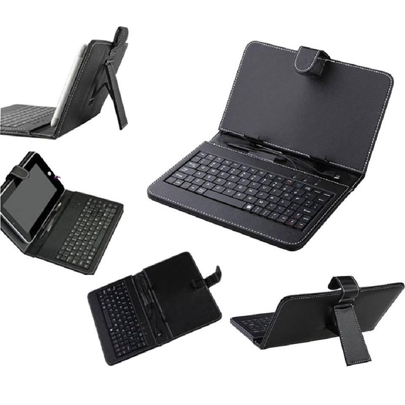 Forro Tablet Con Teclado Alambrico 10 Pulgadas Universal  Negro - Image 2