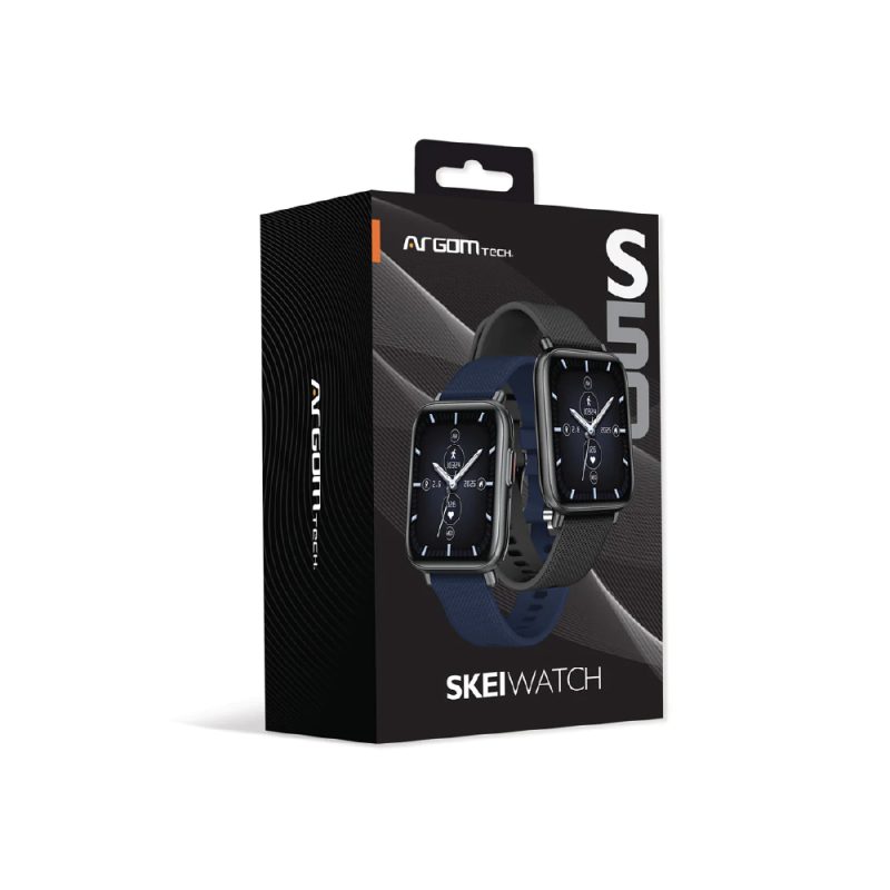 Smartwatch (Reloj Inteligente) Argom, Skeiwatch S50 - Caja De Aluminio Negro- 2 Correas Incluidas - Image 4