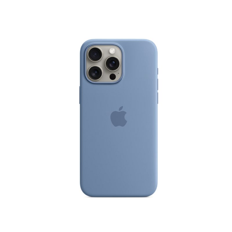 Forro Silicon Iphone 15 Pro Max Azul New