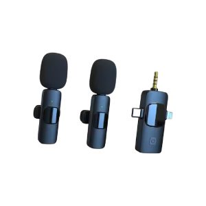 Microfono Inalambrico Para Entrevistas, Lavalier Con Clip, 3 En 1,Tipo C, Iphone, Y 3.5 Jack