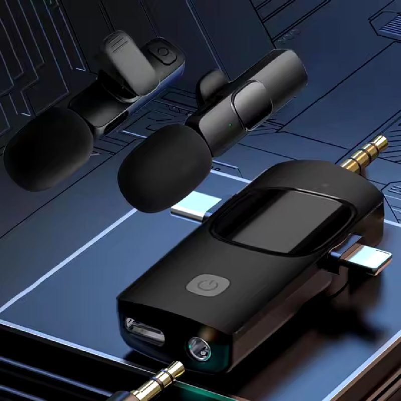 Microfono Inalambrico Para Entrevistas, Lavalier Con Clip, 3 En 1,Tipo C, Iphone, Y 3.5 Jack - Image 2