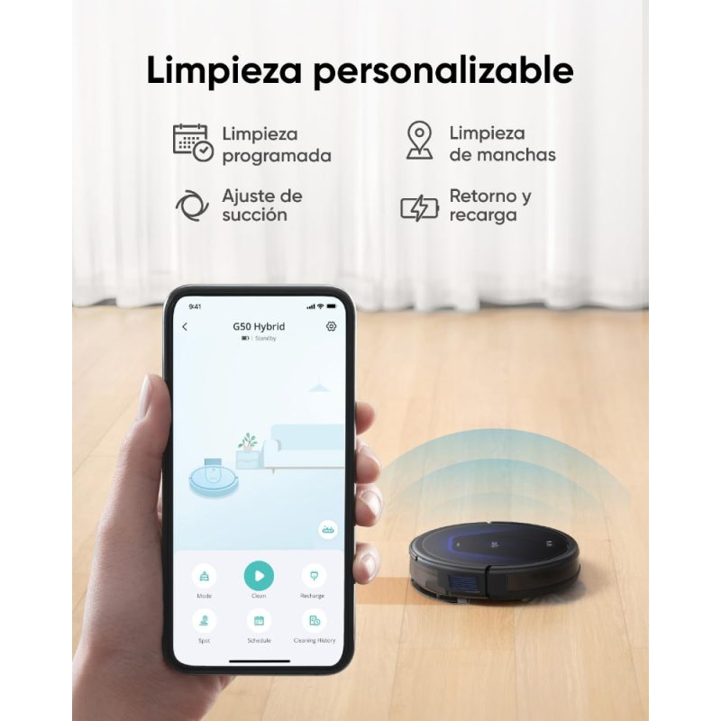 Eufy G50 Hybrid Robot Limpieza 2 En 1 B2b - Us/Ca/Vn/Ph/Th/Mx/Co Black - Image 4