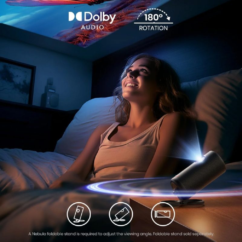 Nebula Mini Proyector Láser Capsule 3, Portatil, Google Tv Y Netflix Oficial, Wifi, 120", Dolby Digi - Image 3