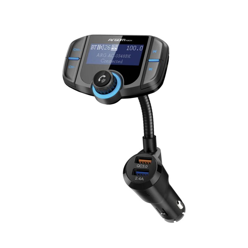 Adaptador Argom Handfree Bluetooth Para Carro Spectro T4 Con Dos Puertos Usb De Carga Rápida