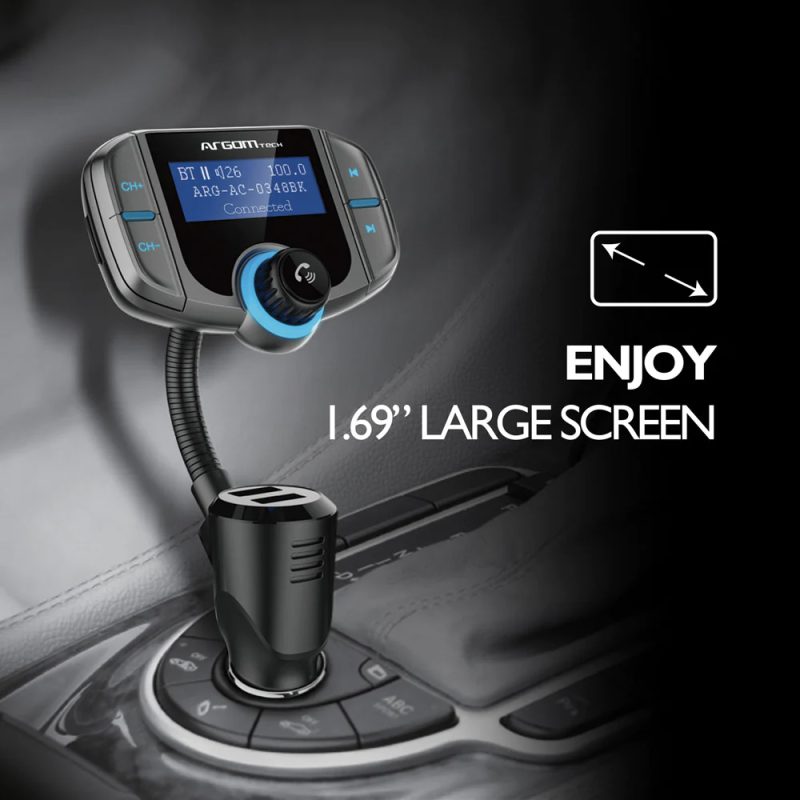 Adaptador Argom Handfree Bluetooth Para Carro Spectro T4 Con Dos Puertos Usb De Carga Rápida - Image 2