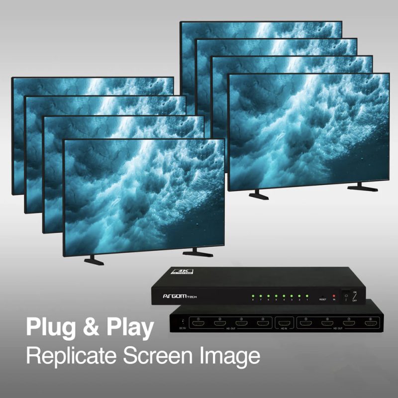 Argom Splitter Hdmi 8 Puertos Hdmi Output Y 1 Puerto Hdmi Input 4k Hd (Arg-Av-5118) - Image 3