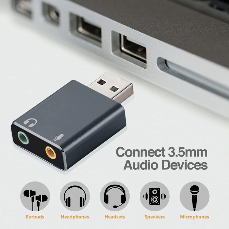 Adaptador Usb To Audio Y Mic Argom Arg-Cb-0067 - Image 2