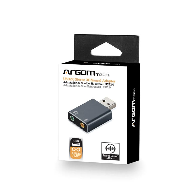 Adaptador Usb To Audio Y Mic Argom Arg-Cb-0067 - Image 4