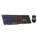 Teclado Mouse Combo Argom Combat Gaming (Kb51), Rgb, Usb Mouse (800dpi), Backlight, Ingles, Color Ne