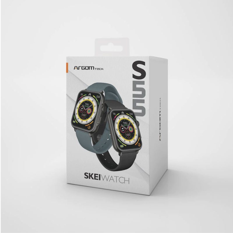 Smartwatch (Reloj Inteligente) Argom, Skeiwatch S55 - Bezzel Negro - 2 Correas Incluidas Negra Y Azu - Image 4