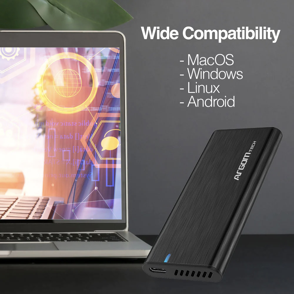 Enclosure Argom M.2 Nvme Pci-E Ssd Tipo C, Caja Para Ssd M.2 Nvme Con Tipo C - Image 2
