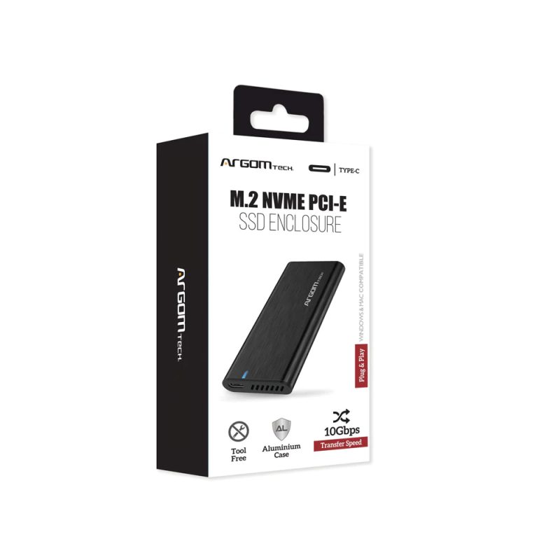 Enclosure Argom M.2 Nvme Pci-E Ssd Tipo C, Caja Para Ssd M.2 Nvme Con Tipo C - Image 3