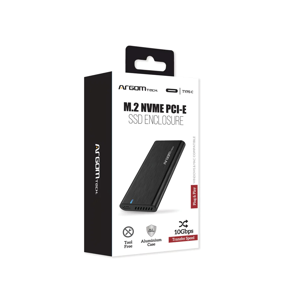 Enclosure Argom M.2 Nvme Pci-E Ssd Tipo C, Caja Para Ssd M.2 Nvme Con Tipo C - Image 3