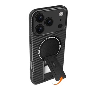 Forro Iphone 17 Pro Max Resistente Con Magsafe Y Soporte Negro