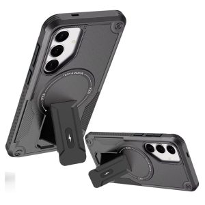 Forro Samsung S25 Resistente Con Magsafe Y Soporte Negro