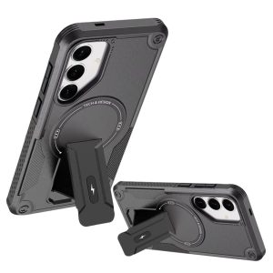 Forro Samsung S25 Ultra Resistente Con Magsafe Y Soporte Negro