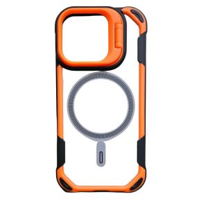 Forro Iphone 14 Pro Max Resistente Con Magsafe Y Soporte En Cámara Orange