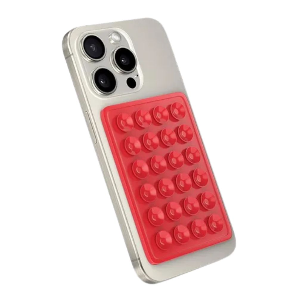 Agarre Adhesivo Antideslizante Rojo Para Telefono