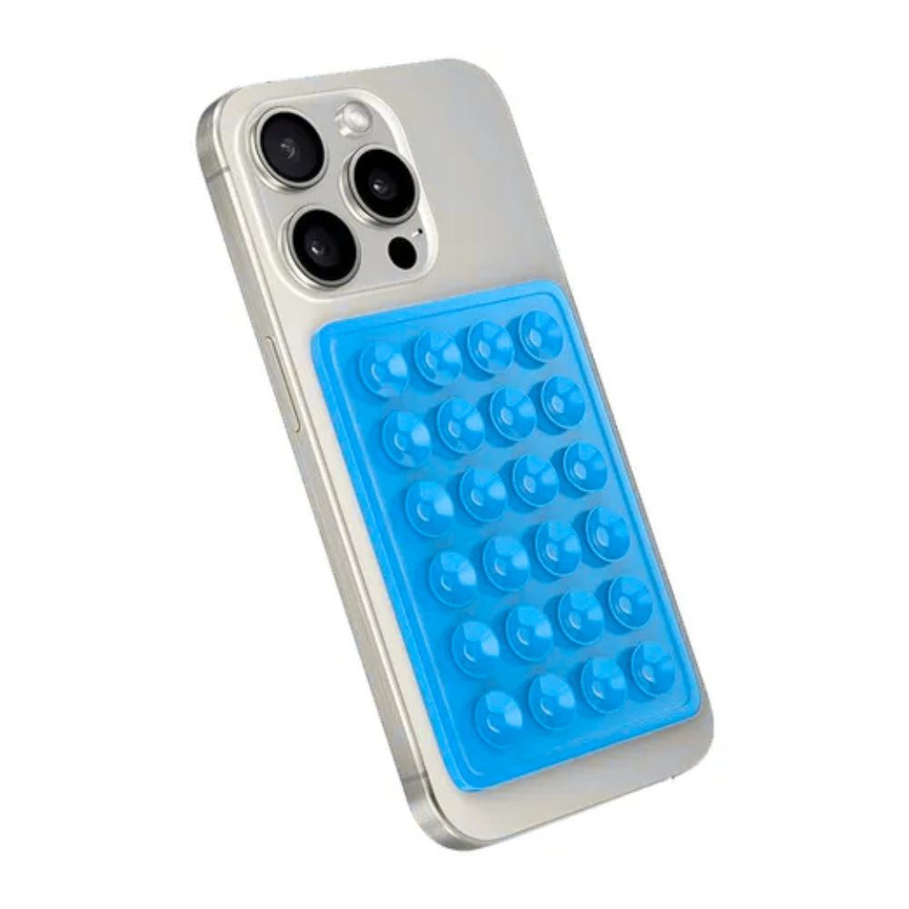 Agarre Adhesivo Antideslizante Azul Para Telefono