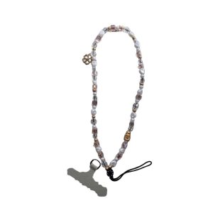 Cadena Corta Rosa Con Blanco Para Telefono