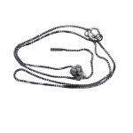 Cadena Larga Plateada Para Telefono