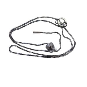 Cadena Larga Plateada Para Telefono