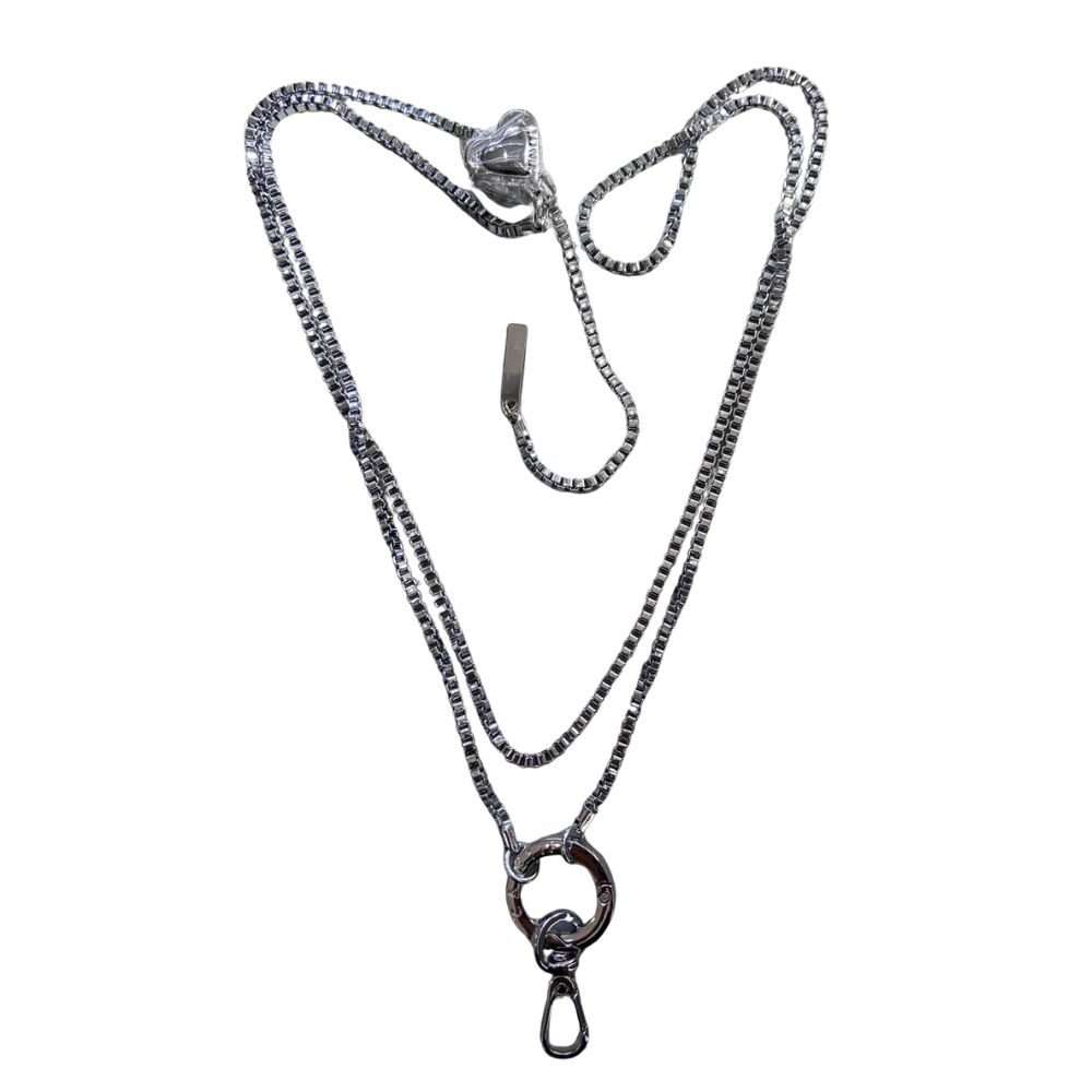 Cadena Larga Plateada Para Telefono - Image 2