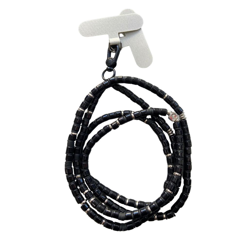 Cadena Larga Negra Para Telefono