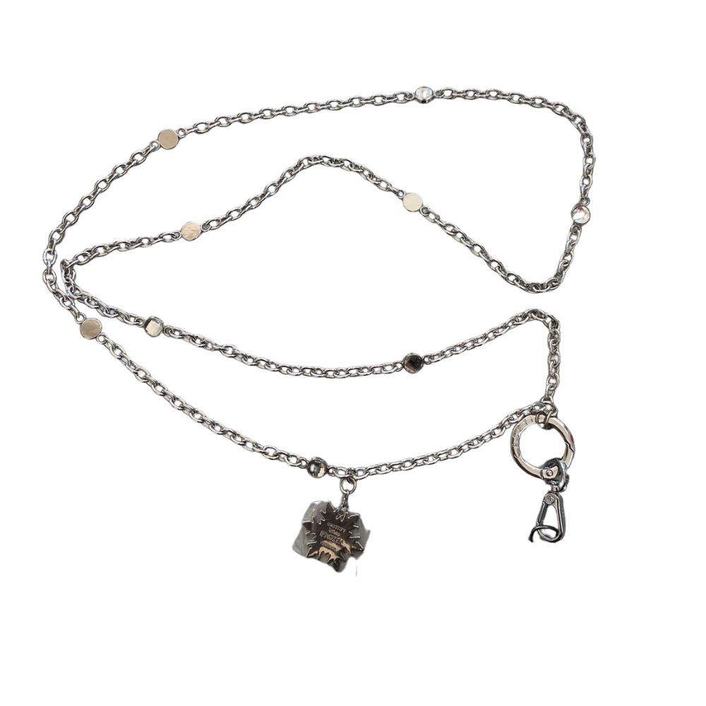 Cadena Larga Plateada Con Flor Para Telefono - Image 2