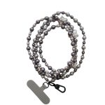 Cadena Larga Plateada Con Estrellas Para Telefono