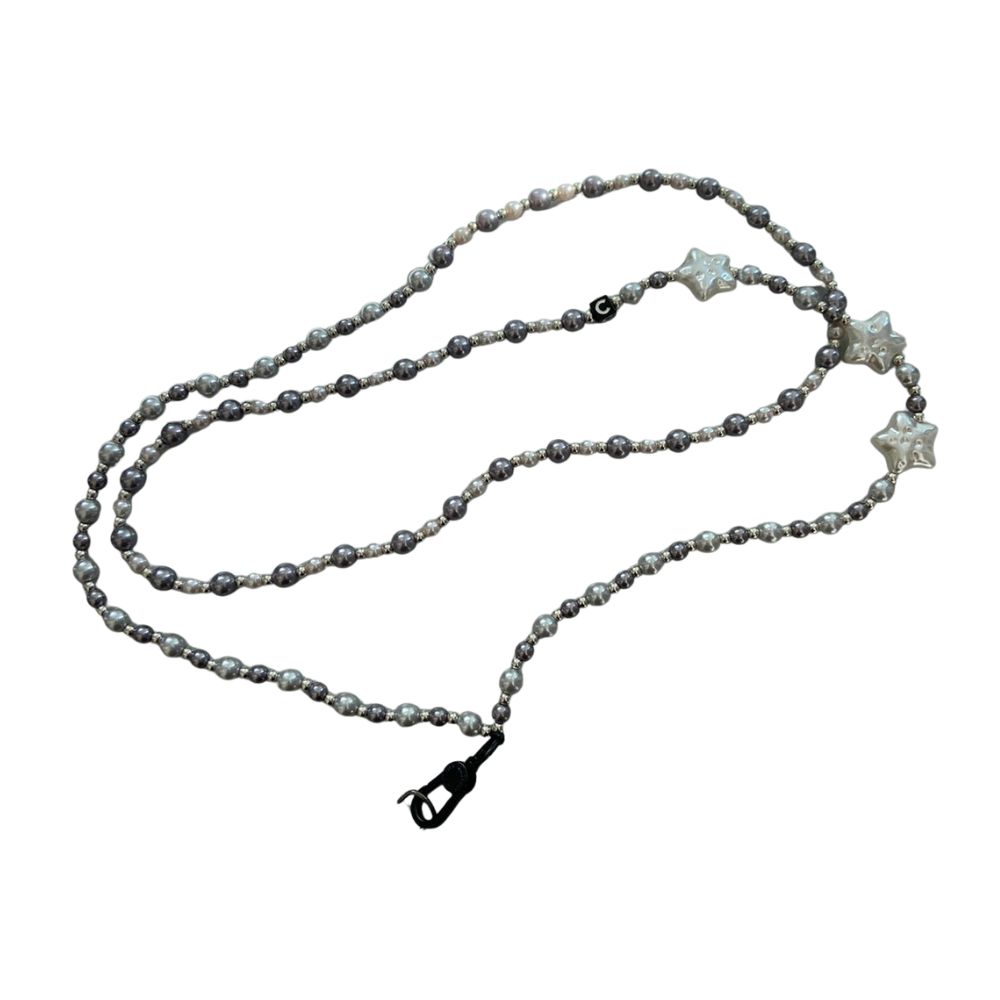 Cadena Larga Plateada Con Estrellas Para Telefono - Image 2