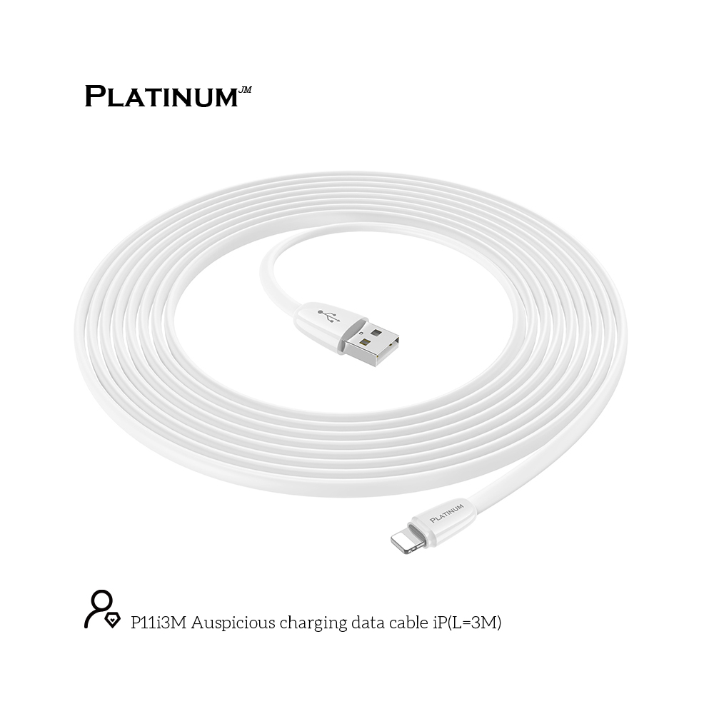 Cable Engomado Usb A A Lightning 3m, 10 Pies, P11i3m Platinum - Imagen 2