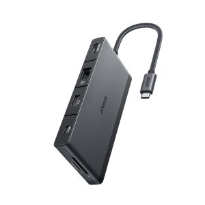 Anker 552 Usb-C Hub (9-In-1) 100w Power Delivery,4k 30hz Hdmi, 4usb-C, Usb-A Data,Ethernet, Sd/Micro