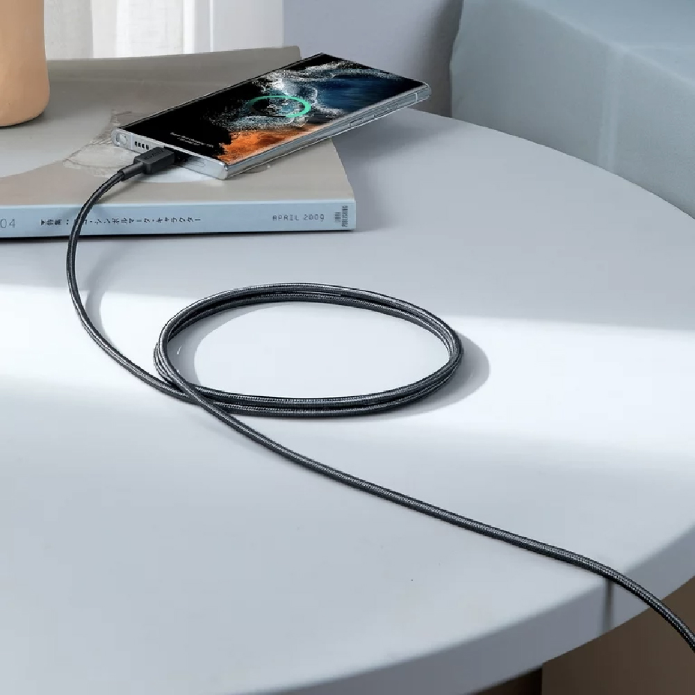 Anker 322 Usb-C To Usb-C Cable, 6 Pies /2m Trenzado Negro Mfi A81f6h11-1 - Imagen 4