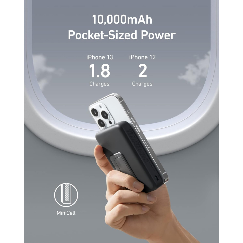 Anker Maggo Power Bank (10k, Magnetic Wireless) Black - Imagen 2