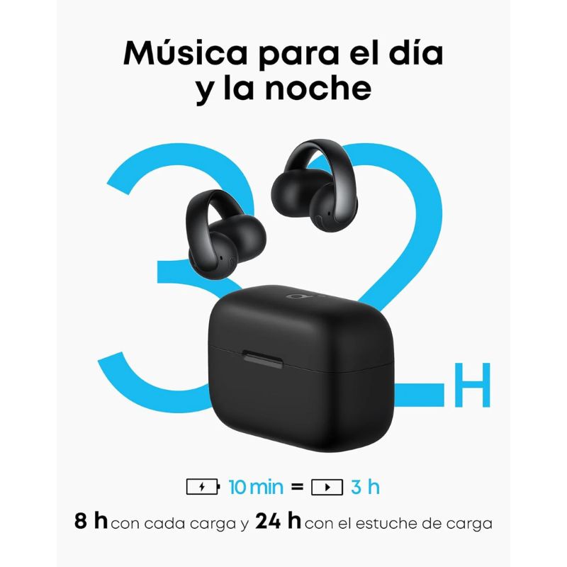 Auriculares Soundcore Aeroclip De Clip De Oído Abierto Con Comodidad Adaptable Azul - Imagen 3