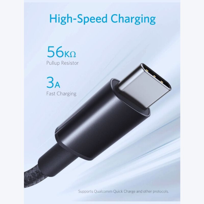 Anker Nylon Usb-C To Usb-A 2.0 Cable 6 Pies - Imagen 3